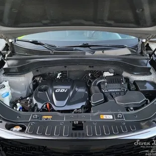 What a new 2015 Kia engine compartment looks like.  Ours had less than 11K miles