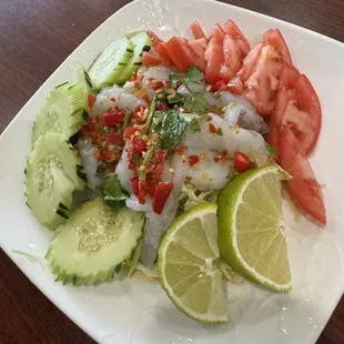 Raw Shrimp Salad