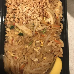 Royal Kitchen. Flavorless Pad Thai. Served with a lemon slice?