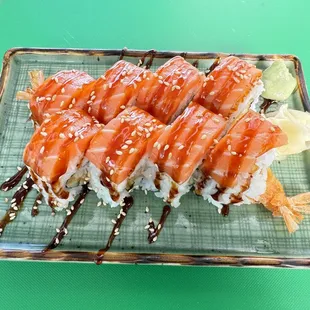 Orange dragon roll