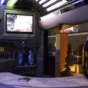 The bar located in the OKC party bus.