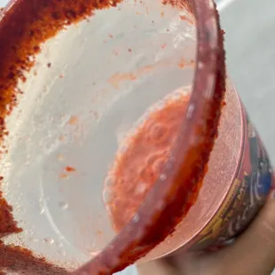 Estrella Jalisco Mango Michelada in an Xtreme Miche cup