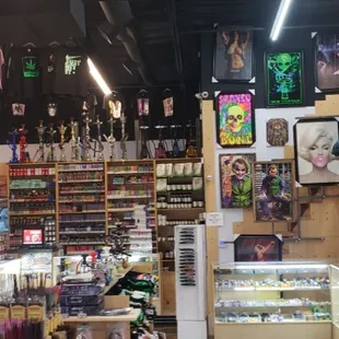 the inside of a liquor store