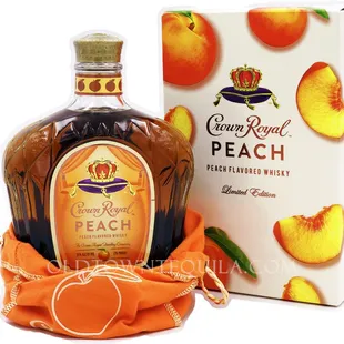 a bottle of crown royal peach