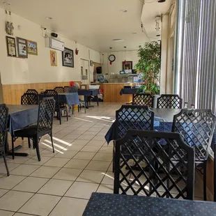 the inside of a restaurant