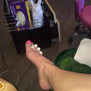 Yay! Waiting on my feet to dry!