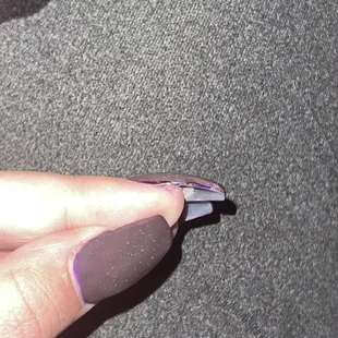 Acrylic/top coat doesn't match up to the edge