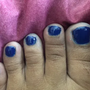 Close up of the left foot.