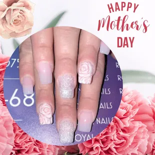 Wish your beautiful mother a unique Mother's Day in a unique way with ideas from these nail art designs for Mother's Day.