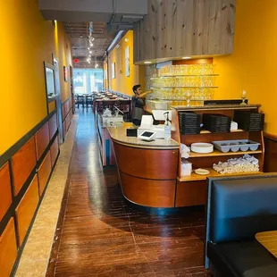 the interior of a restaurant