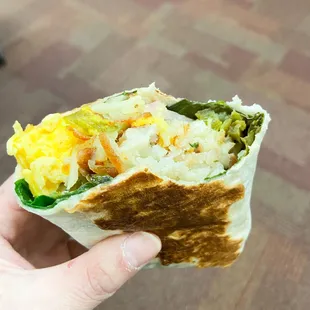 Breakfast Burrito plus jalapeños