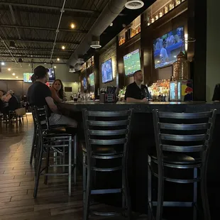 people sitting at the bar