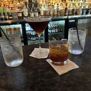 These are the wonderful cocktails we had besides espresso martini. We had an old-fashioned.