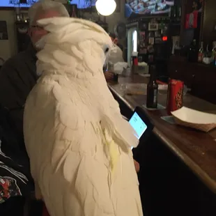 A beautiful therapist in the bar!