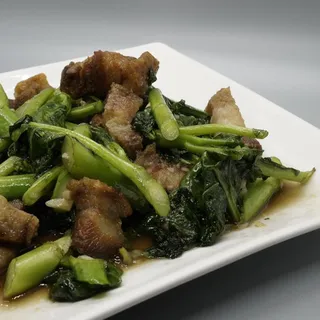 48. Chinese Broccoli with Crispy Pork
