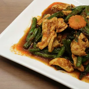 51. Prik khing with chicken