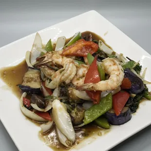 56. Shrimp Basil Eggplant