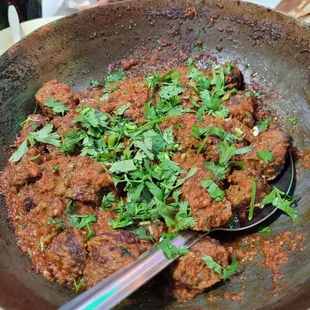 beef seekh kabob karahi