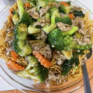 Beef broccoli chow mein