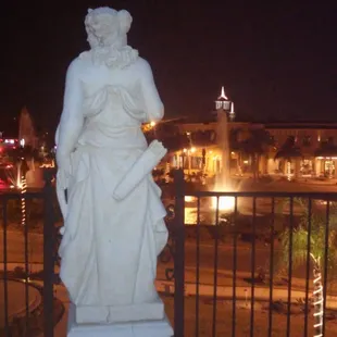 The view of the fountains from the 2nd story balcony.