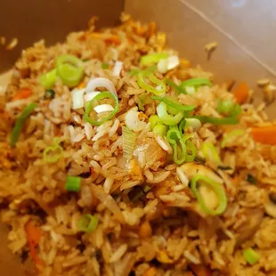 a box of fried rice