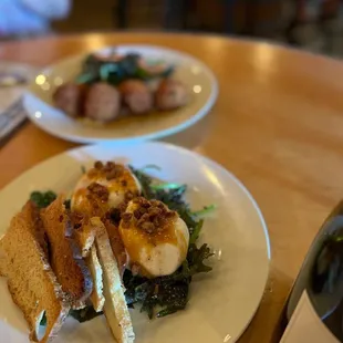 two plates of food