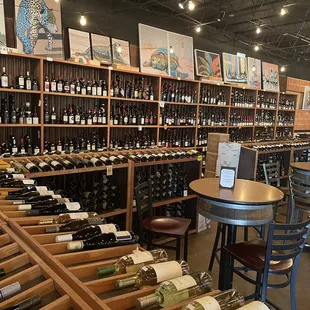 One of the wine walls