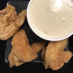 Wings and New England Patriots Clam Chowder