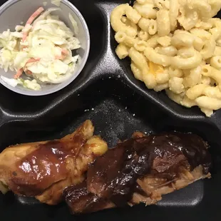 BBQ plate with drink $6