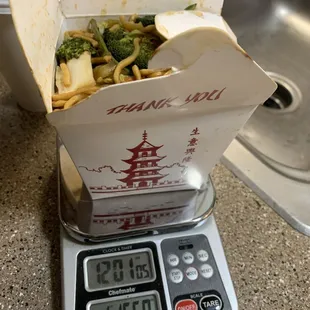 Veggie chow main! You get two meals if it's for one person