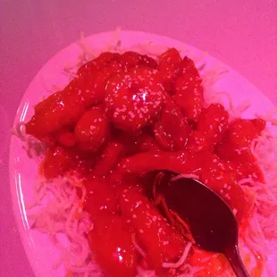 Sesame chicken.