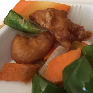 Sweet and Sour Chicken (What was left of it)