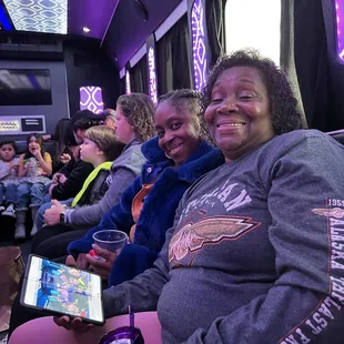 The group headed to the Sacramento Kings game.