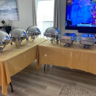 Tables &amp; tables cloths.