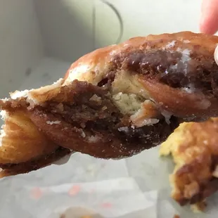 Inside of cinnamon twist or tiger tail