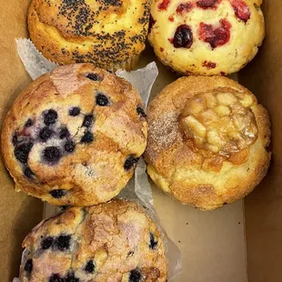 Home Made Muffins Blueberry Cranberry etc are Excellent @ Royal Pastry