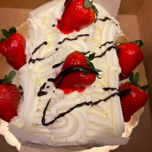 Over the Top ABSOLUTELY DELICIOUS DESSERTS like this Whipped Cream &amp; Strawberry Roll @ Royal Pastry