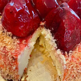 Delicious Strawberry Cheesecake @ Royal Pastry in Cambridge MA.