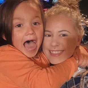 My son and I after laser tag and virtual reality