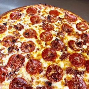 a pepperoni pizza