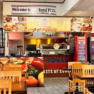 the inside of a restaurant