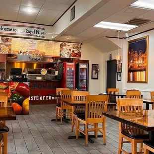 the inside of a restaurant