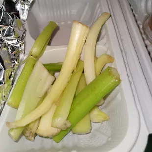 Old ass celery sticks