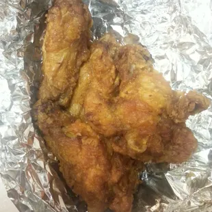 Big and sauceless buffalo wings.