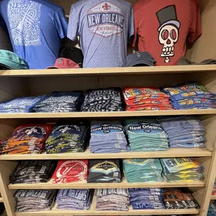 a display of t - shirts