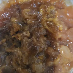 a close up of a bowl of stew