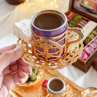 We offer a large selection of specialty coffee blends and single origin beans, with Turkish cups and serving ware to enhance the flavor.