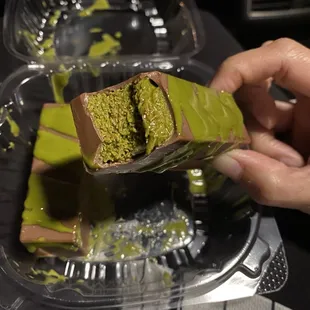 Viral Dubai chocolate is sweet and smooth, but the real star is that pistachio-knafeh filling that is crispy, nutty, and decadent.