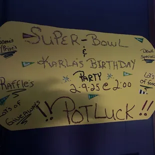 Superbowl Party    Karla's Birthday