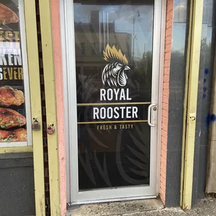 the front door of a restaurant